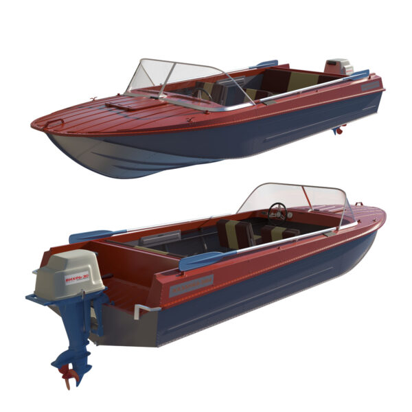 3D модель Моторная лодка Казанка 5м4