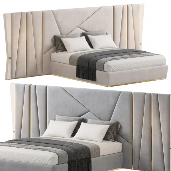 Кровать AFSANA 3D модель скачать на ru.cg.market, 3ds max, Corona Render, 3d визуализация, дизайн интерьеров, спальня, одеяло, подушка.