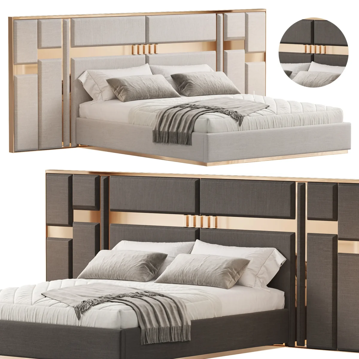 Кровать Berlis Modern 3D модель скачать на ru.cg.market, 3ds max, Corona Render