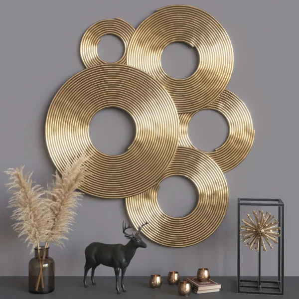 Декоративный набор золотистый Ahmet Metal 3D модель скачать на ru.cg.market, 3ds max, Corona Render, V-Ray