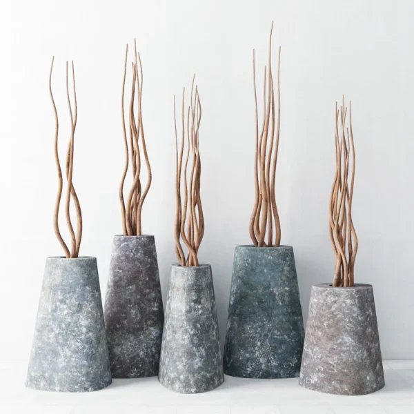 Ветки в каменных скальных вазах декор N3 3D модель скачать на ru.cg.market, 3ds max, V-Ray